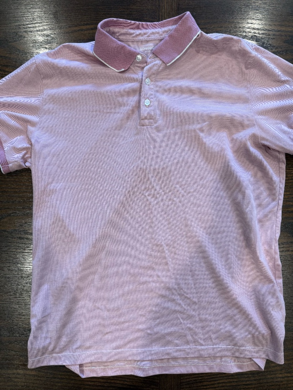 Bonobos Men’s Slim Fit Polo Shirt Large Pink Cotton Stretch